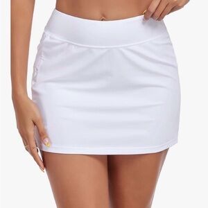 NWT RELLECIGA Women's High Waisted Skirt Built-in Shorts